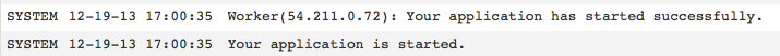 CloudHub proxy deployment status showing successful startup
