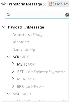 Default ACK message structure