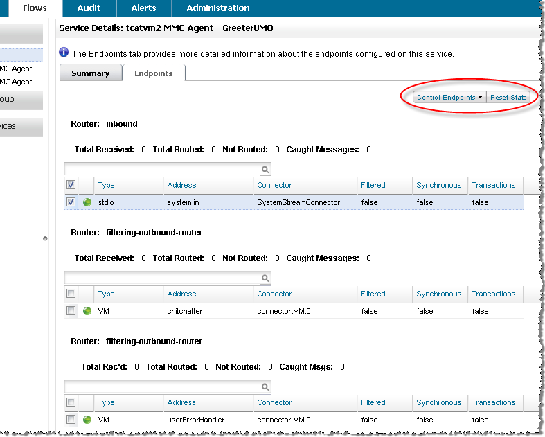 flows endpoints