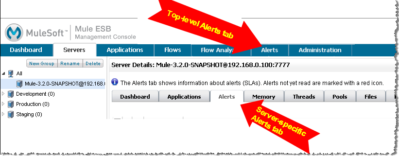 alert tabs