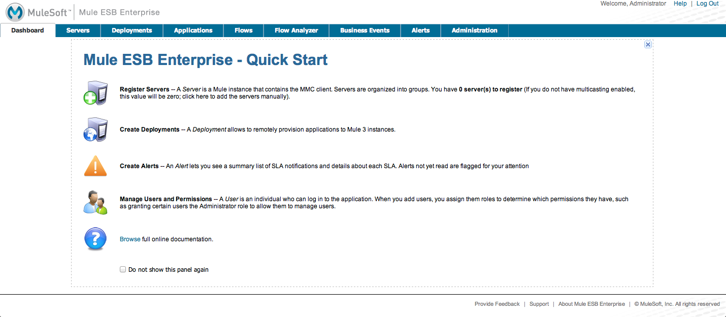 MMC-quickstartpanel