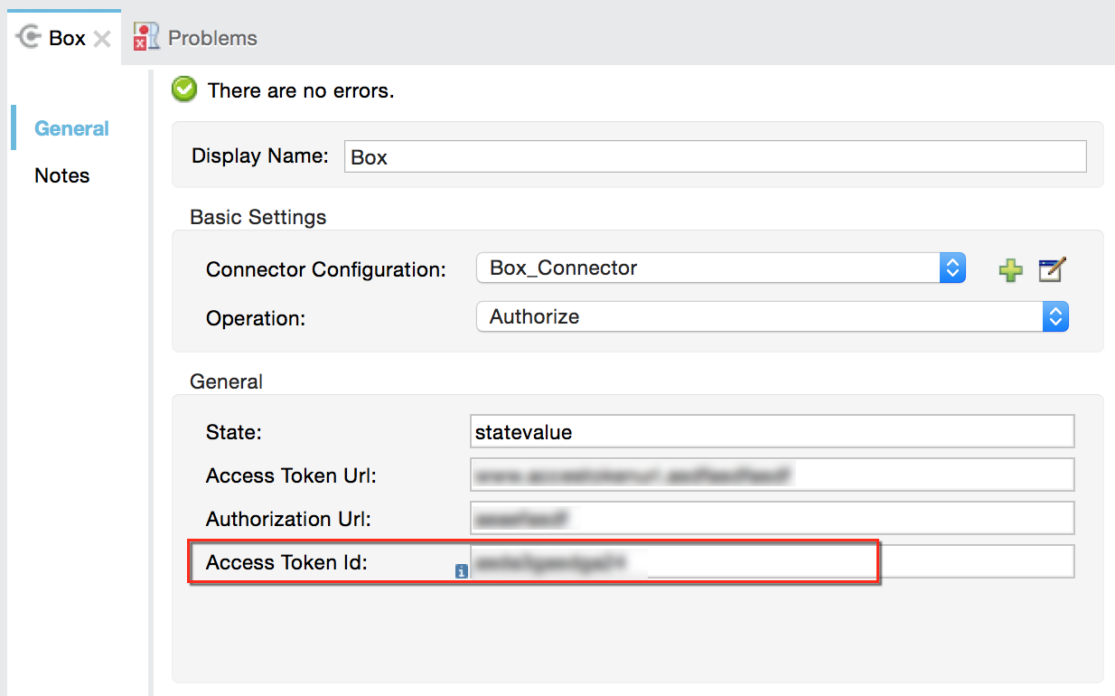 box access token id field