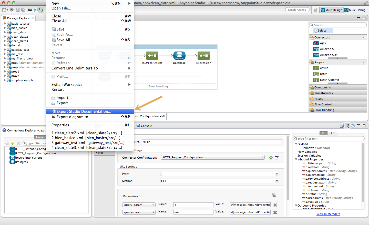 export+documentation