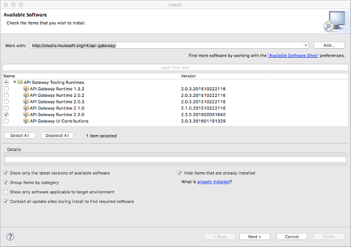 gw tooling runtimes