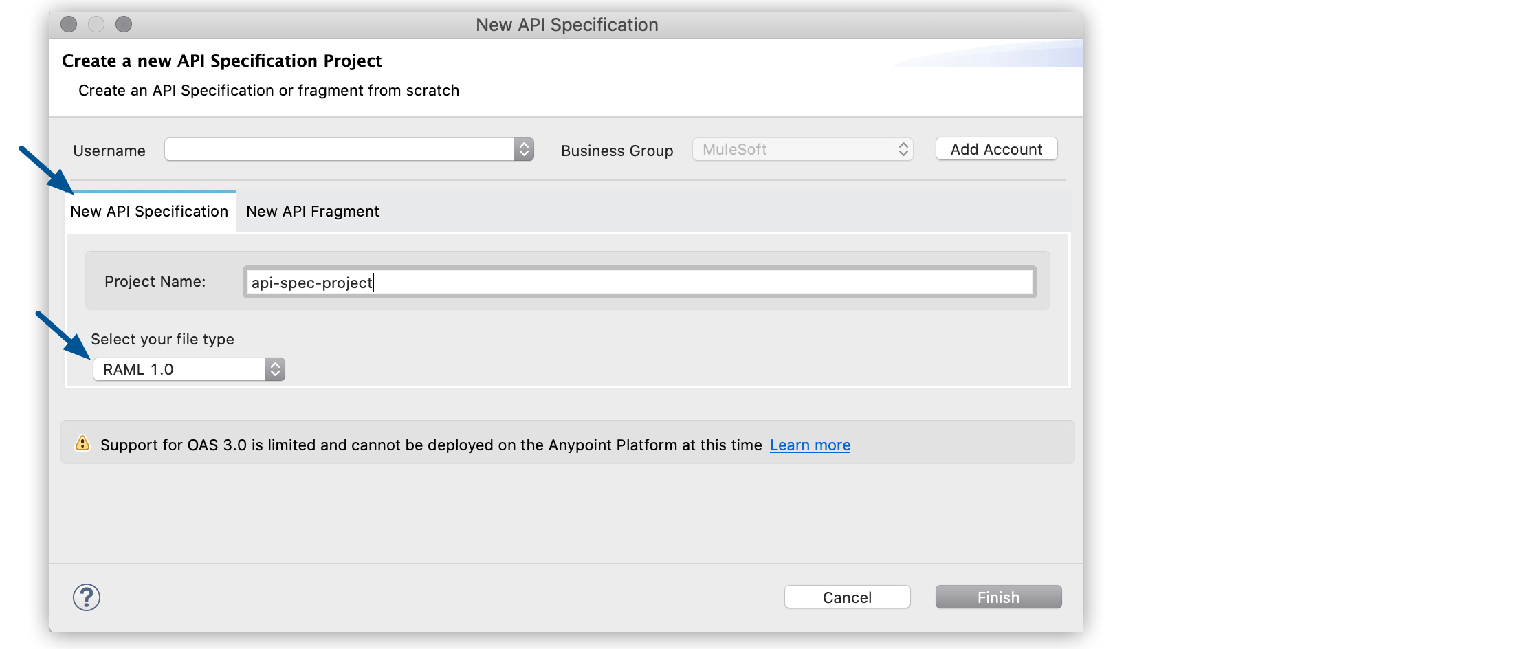 create api specification