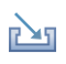 An arrow pointing into a box