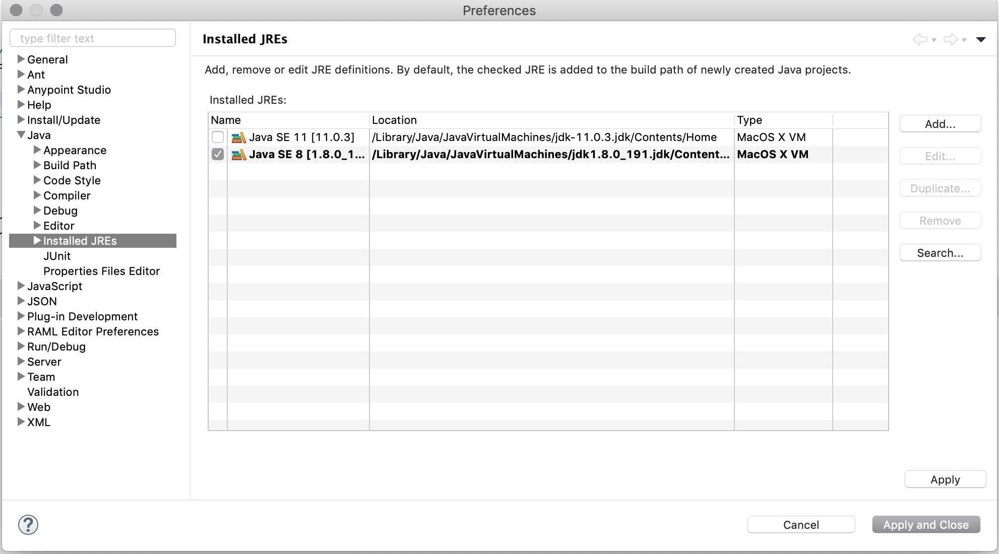 change jdk config in projects 09213